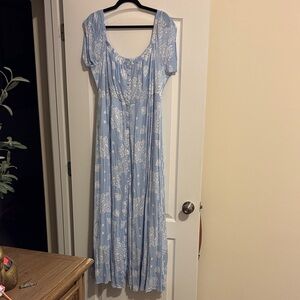 Torrid Light Blue Floral Maxi Dress